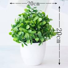 Artificial Grass Ball Bonsai Fake Plants With Pot Green Artificial Plant Small Tree Pot Plants Potted Ornaments For Home Decor 2024 - buy cheap