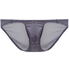Cuecas masculinas transparentes, cueca de malha, perspectiva, lingerie sexy para homens, gays 2024 - compre barato