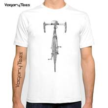 Vagarytees 2021 bicicleta frente perfil camiseta mangas curtas t camisa em torno do pescoço casual andar de bicicleta t camisa 2024 - compre barato