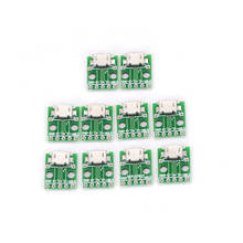 10pcs MICRO USB to DIP Adapter 5pin Female Connector B Type PCB Converter 2024 - compre barato