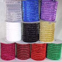 50yards 9mm Sparkle Glitter Velvet Ribbon Silver/Gold Lace Ribbon for Craft/Sewing DIY Handmade Wedding Party Jewelry Material 2024 - buy cheap