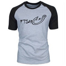 Новинка 2020, Мужская футболка для рыбалки, 100% хлопок, повседневные мужские футболки, брендовая одежда, реглан, короткий рукав, топы, футболки 2024 - купить недорого
