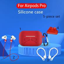 Funda protectora de silicona para auriculares apple Airpods Pro, funda protectora para auriculares inalámbricos con bluetooth, conjunto de 5 unidades 2024 - compra barato