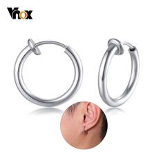 Vnox-pendientes de aro pequeños de acero inoxidable para hombre y mujer, joyería informal, círculo Simple 2024 - compra barato