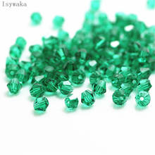 Isywaka venda azul cor verde 650 pçs 3mm bicone áustria contas de cristal grânulos de vidro solto espaçador grânulo para diy jóias fazendo 2024 - compre barato