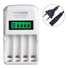 White Smart 4-Slots LCD Battery Charger Charging for  AA & AAA Ni-MH Ni-cd Rechargeable Batteries 2024 - buy cheap