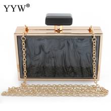 Famous Brand Fashion Wallet Women Acrylic Clutch Purse Box Luxury Marble Evening Handbags Party Wedding Vintage Casual Clutch 2024 - buy cheap