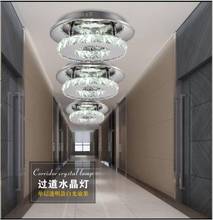 Round stainless steel ceiling lamp crystal tunnel lamp modern simple corridor porch lamp home lighting balcony lamps 2024 - buy cheap