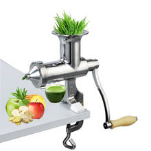 Exprimidor manual de acero inoxidable para hierba de trigo, extractor de zumo de naranja, frutas, verduras 2024 - compra barato