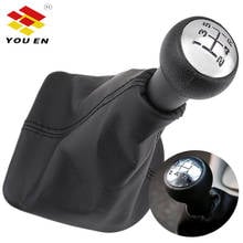 YOUEN 5 speed Car PU Leather Dustproof Cover Shift Knob Shifter Boot Cover For PEUGEOT 207 307 406 for CITROEN C3 C4 2024 - buy cheap