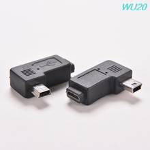 Mini USB Type A Male To Micro USB B Female 90 Degree Left Angle Adapter New 2024 - buy cheap