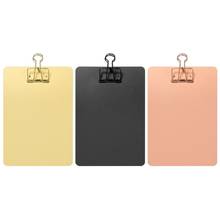 New Metal Clipboard Writing Pad File Folders Document Holder School Stationery Gifts Nordic Ins Style 2024 - buy cheap