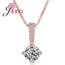 Luxo zircon cúbico 925 prata esterlina encantos colar para famale moda jóias declaração pingentes colares de moda 1 2024 - compre barato