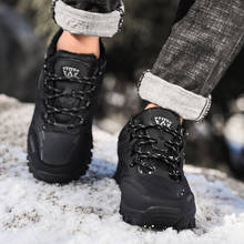 Sapatos Low-cut Anti-skid à prova d' água Para Caminhadas Ao Ar Livre Trekking Sapatos de Lã Quente de Inverno Sapatilhas Botas Táticas Militares para homens 2024 - compre barato