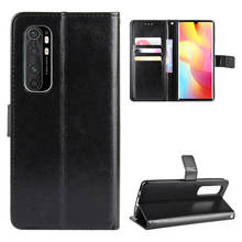 Funda de cuero PU con tapa para Xiaomi Mi Note 10 Lite, carcasa de lujo con soporte y cordón para teléfono móvil Xiaomi Mi Note 10 Lite Note 10 2024 - compra barato