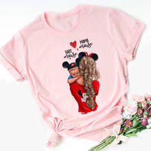 Супер футболок для мам, женский, мать, с принтом в виде надписи «Love» розовый Harajuku футболка с изображением якоря футболка с надписью Mama Vogue топ, футболка, рубашка Femme Vogue Летняя женская одежда 2024 - купить недорого