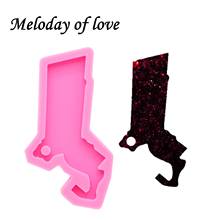 Shiny Massachusetts state keychain molds for keychains DIY epoxy model resin keychain mold silicone rubber DY0203 2024 - buy cheap