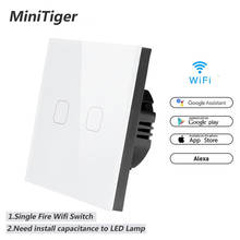 Minitiger WIFI Tuya Smart Life Ewelink Home Smart Switch APP Wireless Remote Wall Light Touch Switch Work With Alexa Google Home 2024 - buy cheap