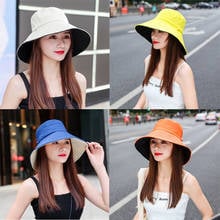 New Sun Hat Summer Foldable Bucket Hats for Women Sunscreen Fishing Hunting Cap Anti-UV Wide Brim Beach Cap Sombreros de mujer 2024 - buy cheap