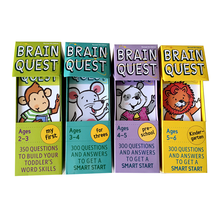 2/4Pcs Brain Quest English Version Of the Intellectual Development Card Sticker Books Questions And Answers Card Smart Start Kid 2024 - buy cheap