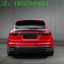 for Porsche Cayenne 958 Turbo S Sport 4-Door Middle wing 2015-2017 Carbon Spoiler Wing Trunk Lip Boot Cover Car Styling 2024 - buy cheap