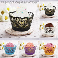 Cute Lace Cupcake Wrapper Liner Baking Cup Heart Hollow Paper Cake Cup DIY Baking Chocolate Fondant Mini Muffin Cup 2024 - buy cheap