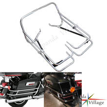 Motorcycle Steel Twin Rail Guard Saddlebag Support Mount Bracket for Harley Touring Electra Glide FLHR FLTR FLHX FLHTC 1997-2008 2024 - buy cheap