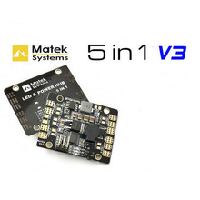 Matek-controlador de alarma de bajo voltaje para FPV, dispositivo 5 en 1, V3, Hub de Energía/PDB con doble BEC-5V/12V, controlador LED 2024 - compra barato