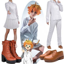 Disfraz de Cosplay de Neverland para hombres y mujeres, uniforme escolar, zapatos de Anime, Yakusoku, no Neverland, Emma, Mann, Ray Cos 2024 - compra barato