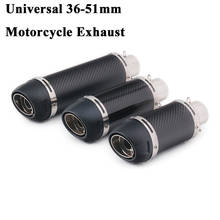 Universal Motorcycle Leovince Exhaust Pipe Escape Modified Motorbike 51mm Muffler DB Killer For R15 GSXR150 NMAX155 PCX125 MT125 2024 - buy cheap