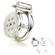 Male Chastity Device Cock Cage Penis Ring Lockable BDSM Non-Slip Ring 304 Stainless Steel Adult Games Sex Toys for Man Couples 2024 - buy cheap