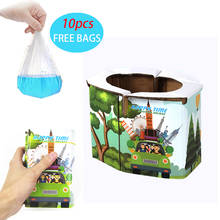 Foldable Child Kids Portable Folding Potty Seat Boys Girls Baby Travel Toilet Training Infant Emergency Potties with Free Bags 2024 - купить недорого