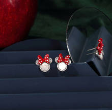 Disney Mickey mouse earring stud doll Accessories Cute cartoon Minnie earrings asymmetrical earrings jewelry 2024 - buy cheap