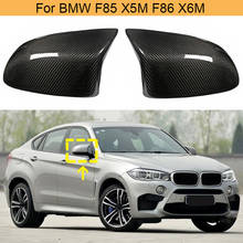 Add On Real Carbon Side Mirror Covers Caps for BMW X5M F85 X6M F86 2014 - 2018 Car Rearview Mirror Covers Caps Sticker 2024 - buy cheap