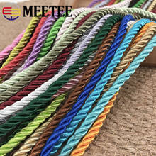 Meetee 10M 5mm 3 Shares Twisted Cotton Nylon Cords Colorful DIY Craft Braided Decoration Rope Drawstring Belt Accessories AP477 2024 - buy cheap