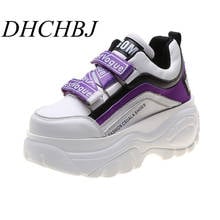 Women Chunky Sneakers 2020 Fashion Platform Sneakers Ladies Brand Wedges Casual Shoes For Woman Leather Sports Dad Shoes 7cm 2024 - buy cheap