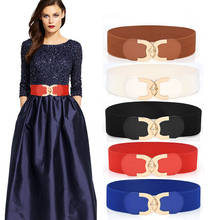 2020 nova moda estilo coreano fivela elástica cinto largo cummerbund cinta cinto cintura feminina acessórios 2024 - compre barato