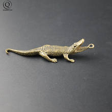 Vintage Brass Chinese Alligator Key Chain Pendant Trinket Retro Copper Reptile Animal Keyring Crocodile Keychain Hanging Jewelry 2024 - buy cheap