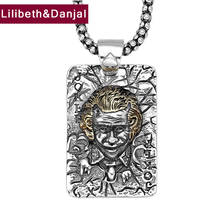 Creative Clown Pure 925 Sterling Silver JOKER Portrait Necklace Pendant Fashion Jewelry Gifts For Women Men 2021 New Arrival P9 2024 - buy cheap