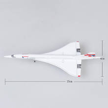 15CM Airplane 1:400 Concorde Air British 1976-2003 Airline model Diecast Alloy Aircraft with landing gear base Kids Plane Toys 2024 - buy cheap