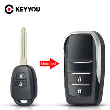 KEYYOU Modified New Car Key For Toyota CAMRY 2012 2013 2014 2015 Corolla 2014 2015 2 Buttons Remote Car Key Case TOY43 Blade 2024 - buy cheap