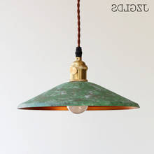 Loft American Iron Vintage Small Copper Umbrella Lamps Pendant Light Single Crystal Glass Pendant Light deco maison 2024 - buy cheap