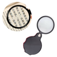 8x Mini Magnifier Foldable Leather Case Pocket Magnifier Portable 50mm Jewelry Reading Magnifying Glass Loupe with Handle 2024 - buy cheap