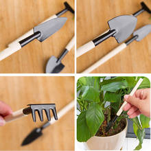 3pcs/Set DIY Planting Flower Succulents Mini Shovel Rake Spade Wood Handle Metal Head Iron Potted Plants Gardening Hand Tools 2024 - buy cheap