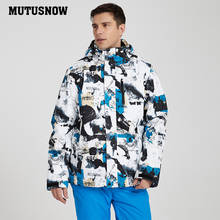 Jaqueta de esqui masculina, casaco quente de neve impermeável e respirável para homens, roupa de inverno 2020 2024 - compre barato