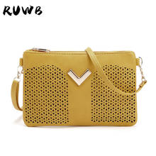 RUWB 2022 luxury handbags women bags designer Small flap evening clutch shoulder bag ladies PU Leather hollow out crossbody bags 2024 - buy cheap