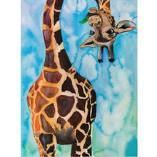 Diy pintura de diamante perforado redondo cuadrado completo Color jirafa mosaico bordado venta animal 5d kits de punto de cruz casa decorZP-2229 2024 - compra barato