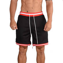 Black Running Sport Shorts Men Loose Short Pants Gym Fitness Training Quick Dry Beach Bermuda New Male Crossfit Workout Clothing 2024 - buy cheap