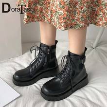 DORATASIA Brand New Ladies Autumn Ankle Boots Street Cool Daily Boots Women Platform Thick Bottom Shoelace Shoes Woman 2024 - buy cheap