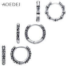 Aoedeli-pendientes de aro de acero inoxidable para hombre, aretes de estilo Punk 316L, estilo Hip Hop, aros de oreja góticos, Rock Roll, accesorios de joyería 2024 - compra barato